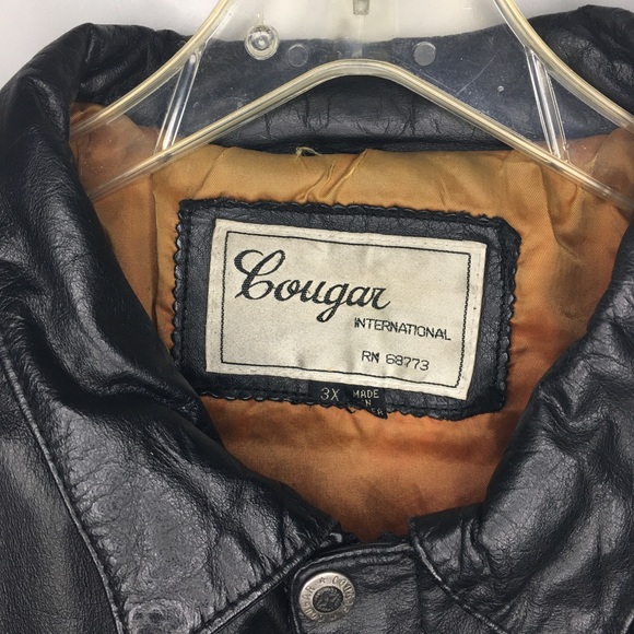 COUGAR INTERNATIONAL Leather Bomber Jacket - Picture 6 of 7